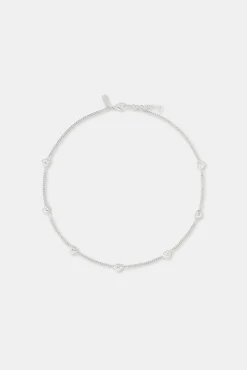 Women JWL-CHN 2.5mm Micro Cuban Multi Heart Cz Chain