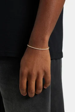 JWL-BRA 2.5mm Micro Tennis Bracelet - Gold