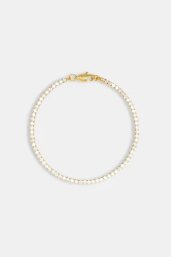 JWL-BRA 2.5mm Micro Tennis Bracelet - Gold