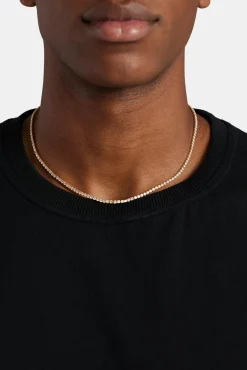 JWL-CHN 2.5mm Micro Tennis Chain - Gold