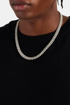 Women JWL-CHN 8mm Moissanite Cuban Chain