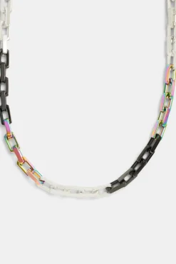 JWL-CHN 10mm Oil Slick Mix Link Chain
