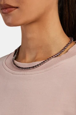 Women JWL-CHN 5mm Tennis Chain - Dusky Pink