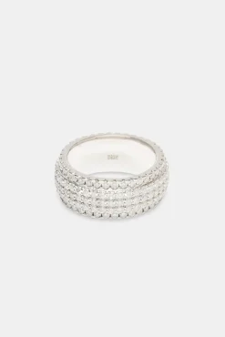 Women JWL-RNG Moissanite 5 Row Ring