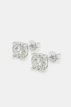 Women JWL-EAR Moissanite Cluster Stud Earrings - 5.5mm