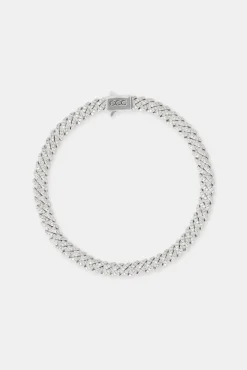 Women JWL-BRA Moissanite Cuban Bracelet - 6mm