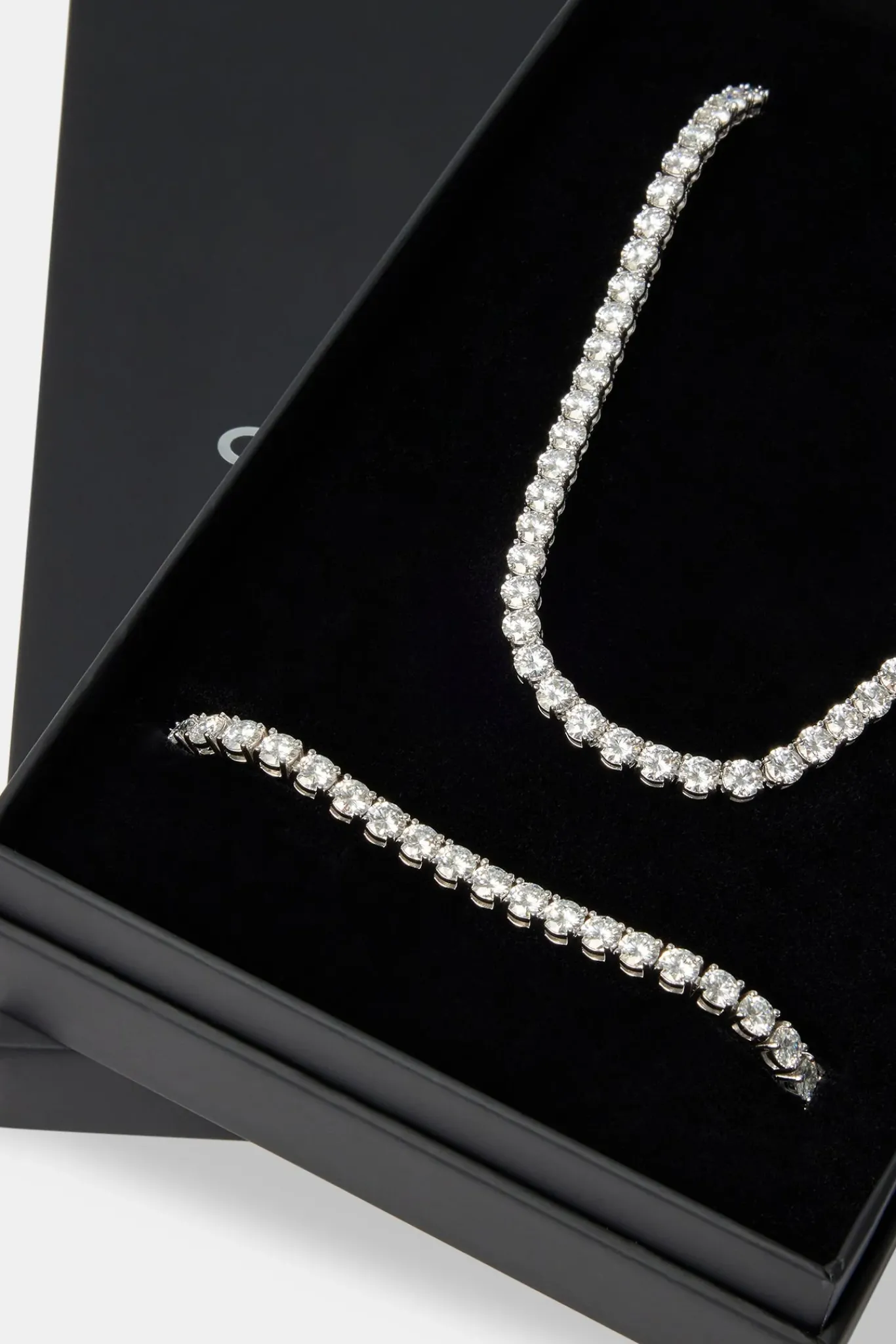 Women JWL-BUND Moissanite 5mm Tennis Chain & Bracelet Set