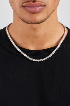 Women JWL-CHN Moissanite 5mm Tennis Chain
