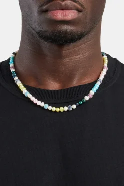 JWL-NECK-PRL Multi Colour Ice Ball & Bead Freshwater Pearl Necklace