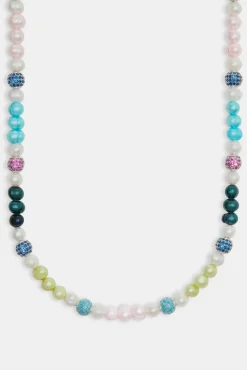 JWL-NECK-PRL Multi Colour Ice Ball & Bead Freshwater Pearl Necklace