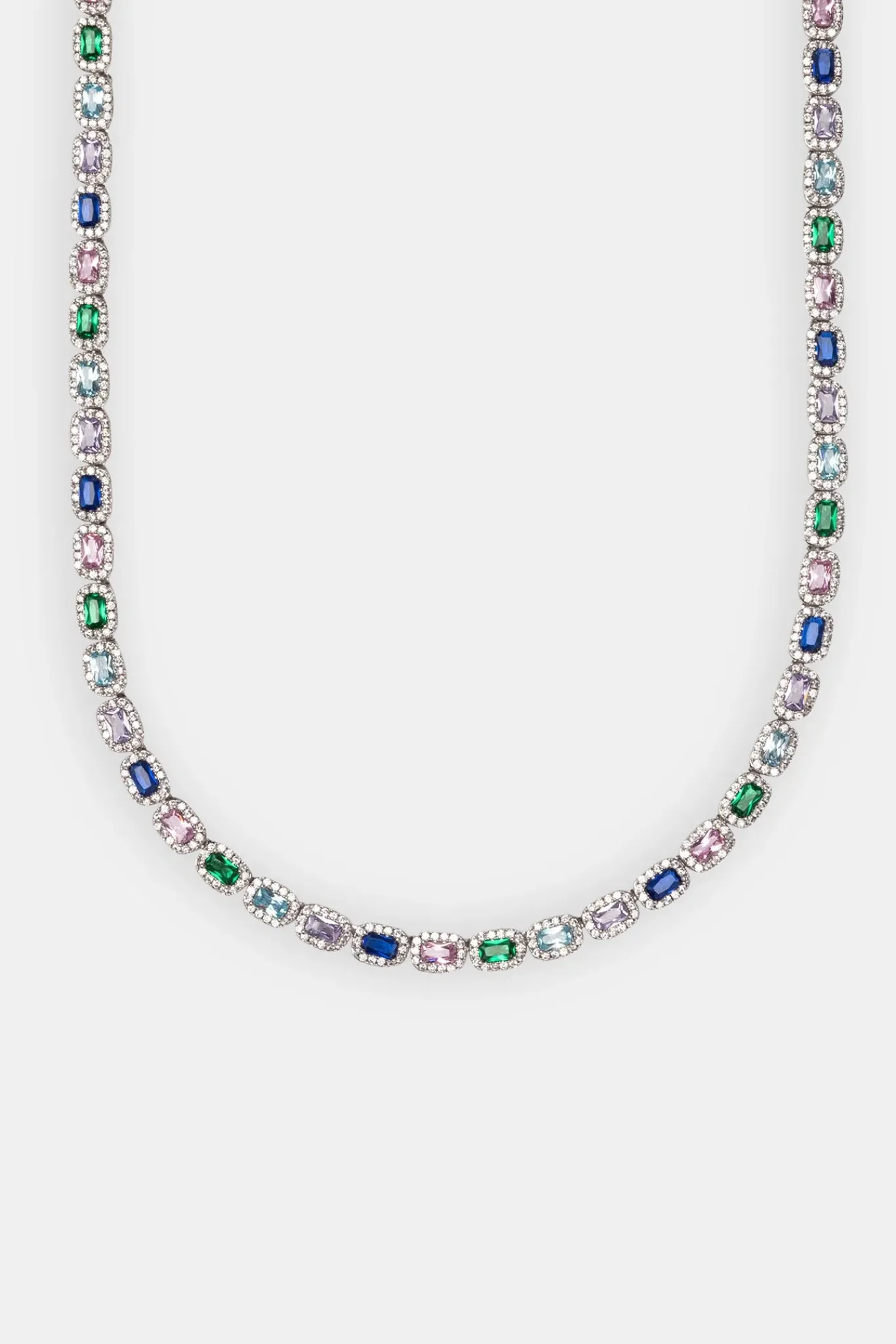 JWL-CHN Multi Colour Iced Bezel Chain