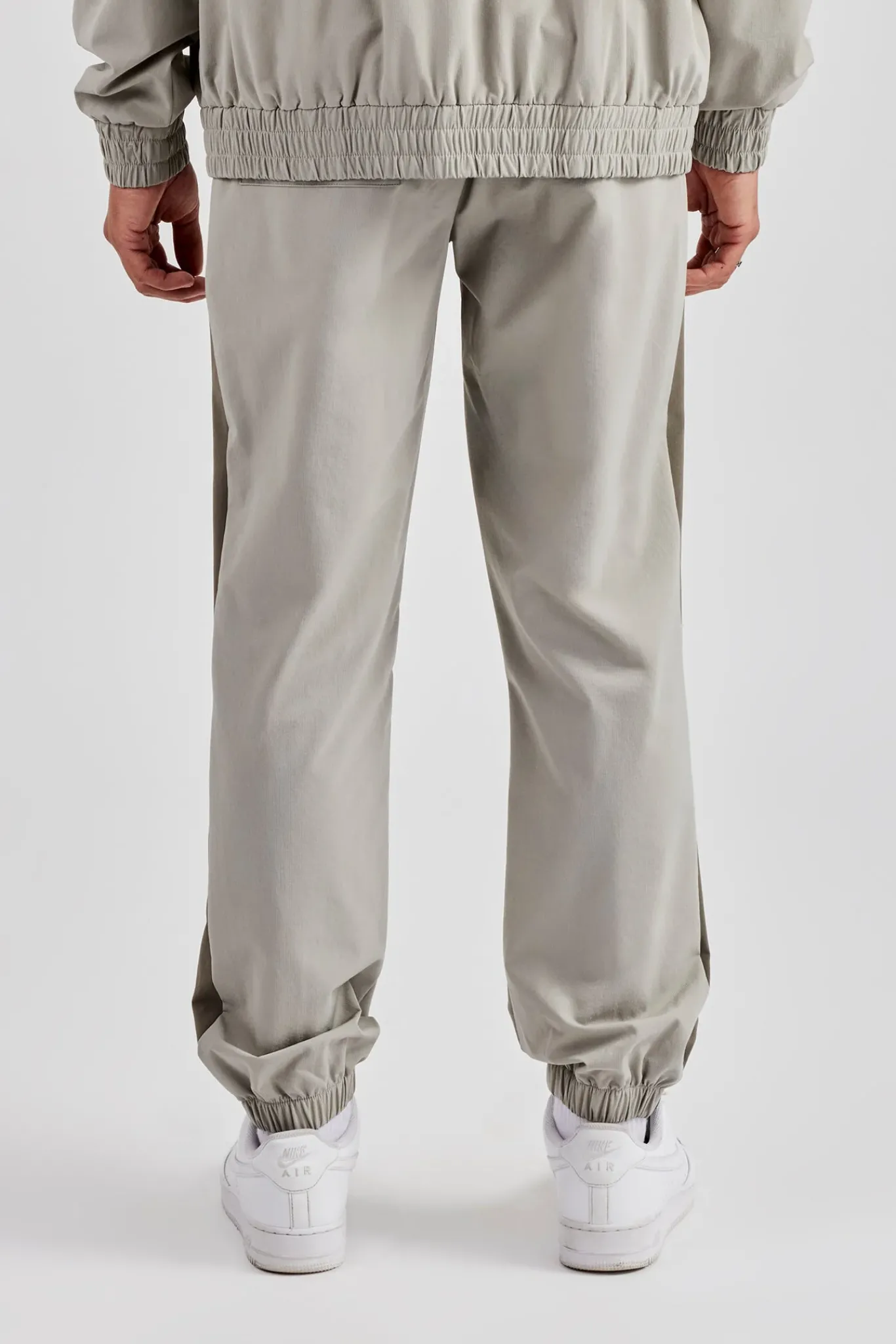 CLO-BOT-TRO Nylon Colour Block Cuffed Jogger - Grey