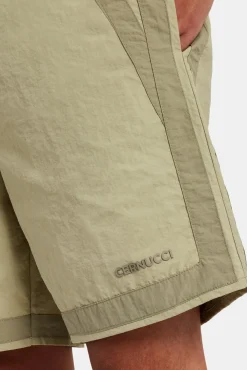 CLO-BOT Nylon Colour Block Regular Short - Light Khaki