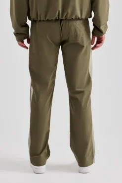 CLO-BOT-TRO Nylon Panel Straight Leg Jogger - Khaki