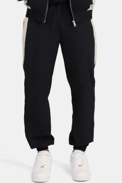 CLO-BOT-TRO Nylon Panelled Track Joggers - Black