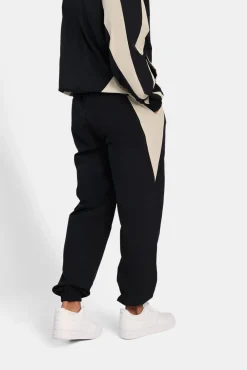 CLO-BOT-TRO Nylon Panelled Track Joggers - Black