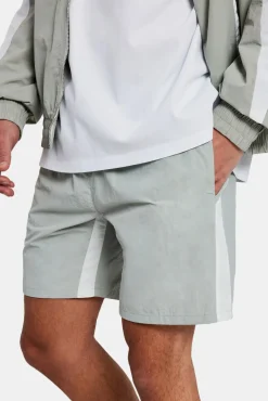 CLO-BOT Nylon Panelled Track Short - Light Grey