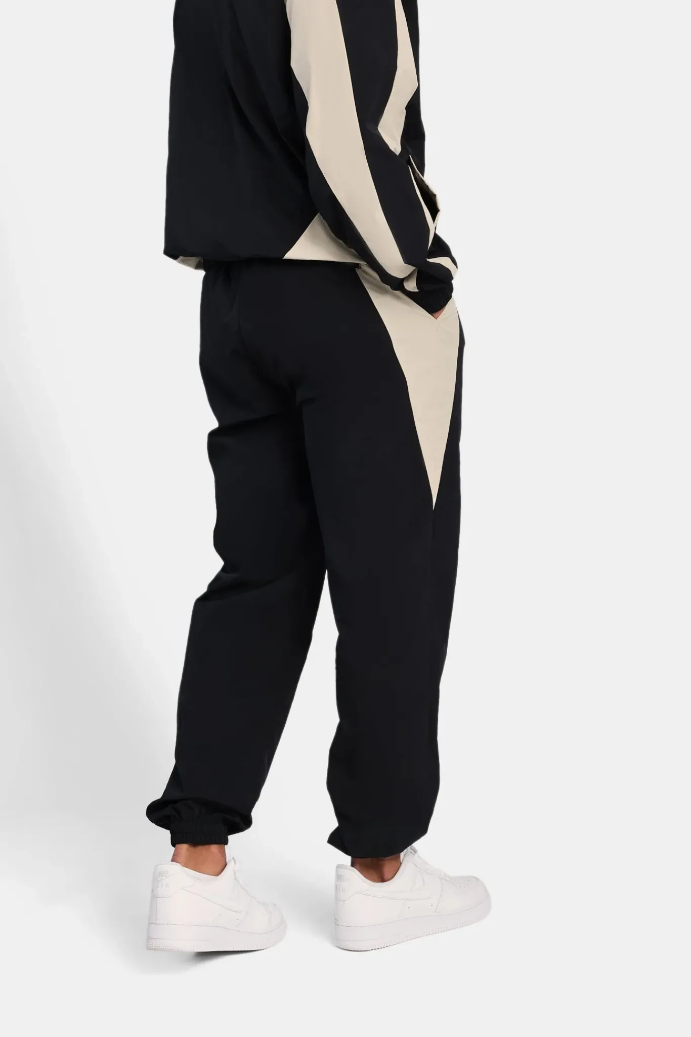 CLO-SET Nylon Panelled Tracksuit - Black