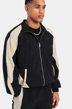 CLO-SET Nylon Panelled Tracksuit - Black