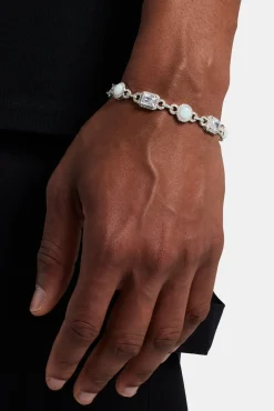 JWL-BRA Opal & Baguette Tennis Bracelet - 10mm
