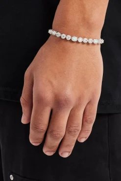 JWL-BRA Opal & Clear Gemstone Bracelet - 6mm