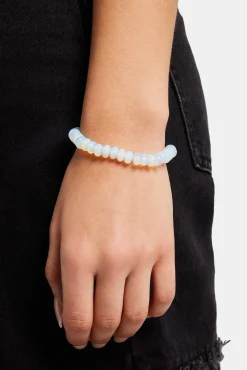 Women JWL-BRA-PRL Opal Bead Bracelet - White