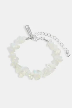 Women JWL-BRA-PRL Opal Shard Bead Bracelet - White