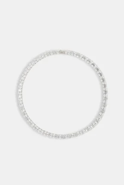 JWL-CHN Oval & Baguette Stone Tennis Chain - 8mm