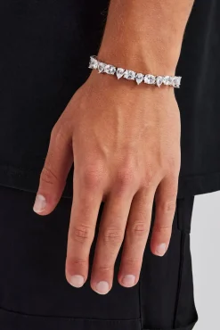 JWL-BRA Oval & Pear Tennis Bracelet - 8mm