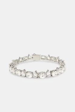 JWL-BRA Oval & Pear Tennis Bracelet - 8mm