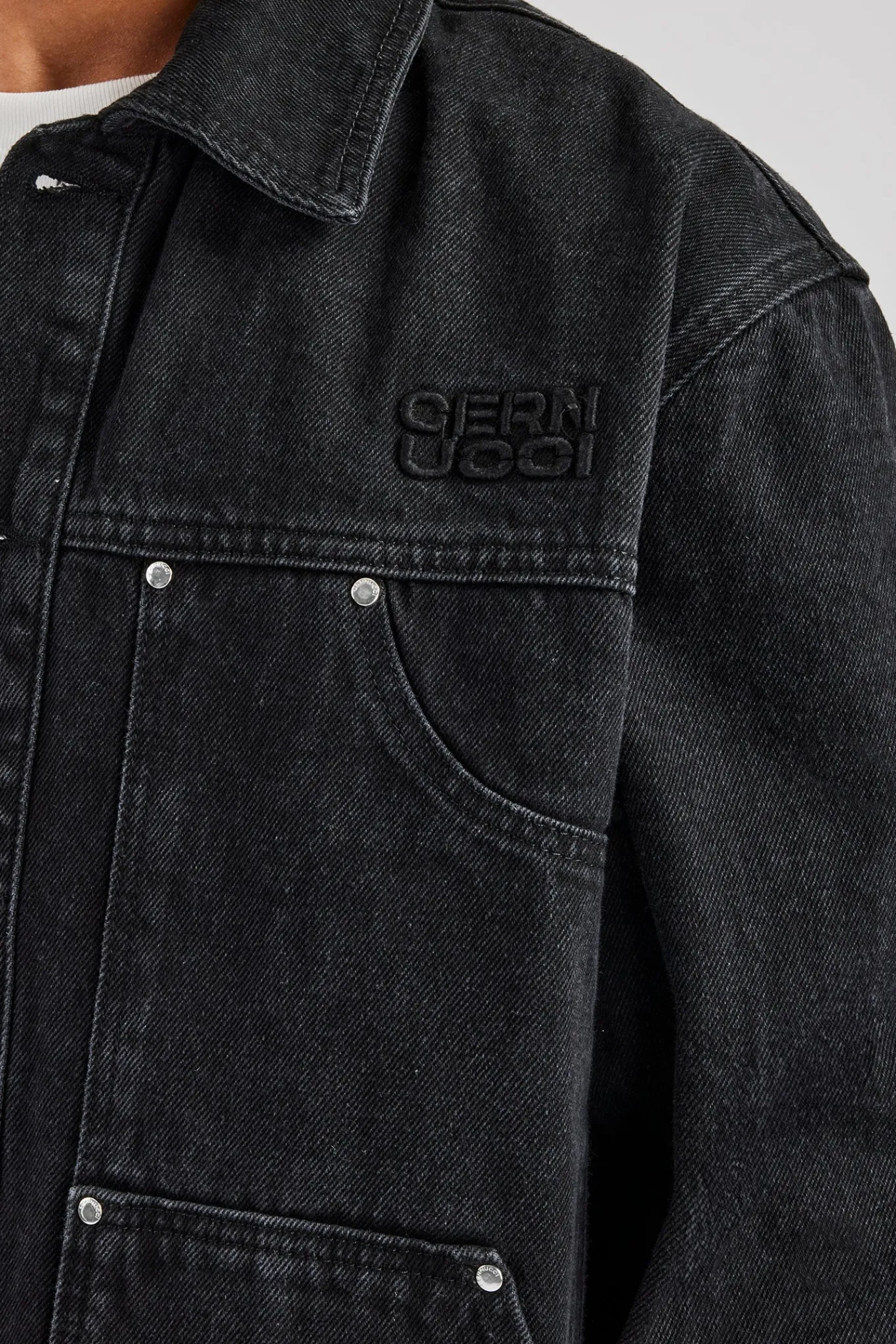 CLO-TOP-OUT-DEN Oversized Carpenter Denim Jacket