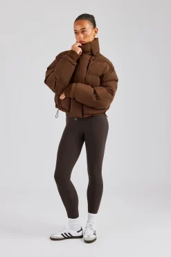 Women CLO-TOP-OUT Oversized Padded Puffer Jacket - Chocolate