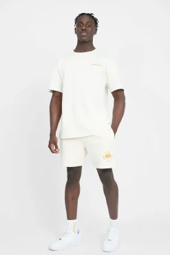 CLO-BOT Palm Crest Jersey Shorts - Ecru