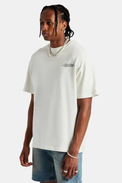 CLO-TOP-TEE Paraiso Graphic Oversized T-Shirt - Off White