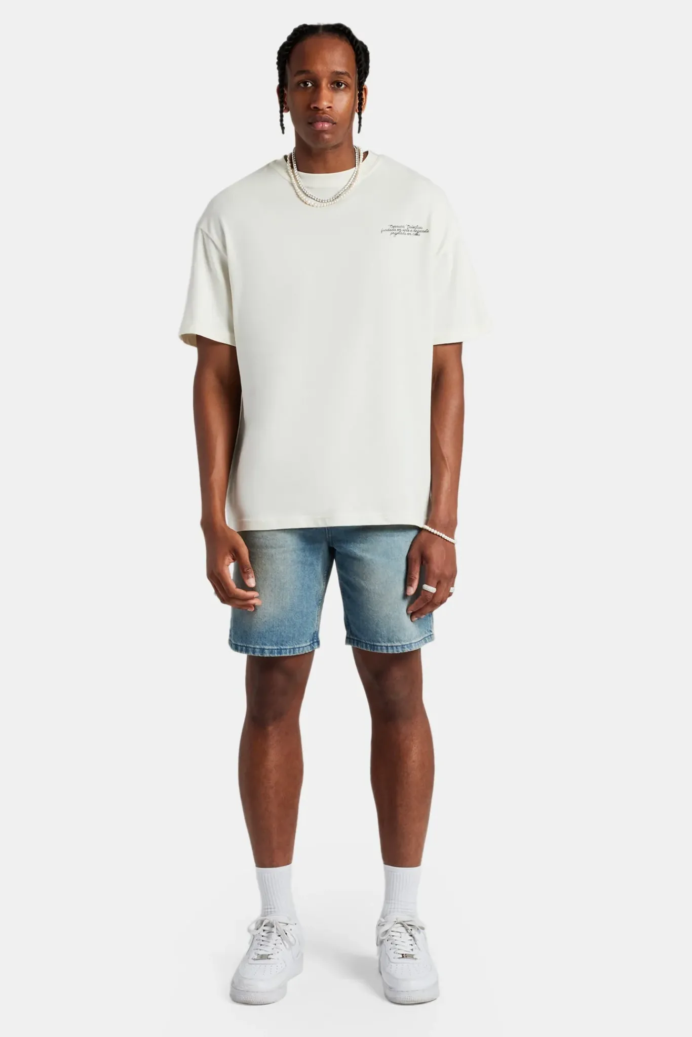 CLO-TOP-TEE Paraiso Graphic Oversized T-Shirt - Off White