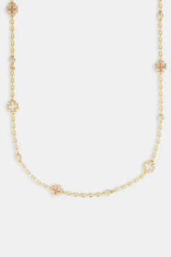 Women JWL-CHN Pink Agate Motif Mix Rolo Chain - 8mm