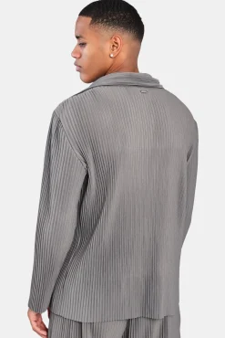 CLO-TOP-OUT Pleated Utility Jacket  - Dark Grey