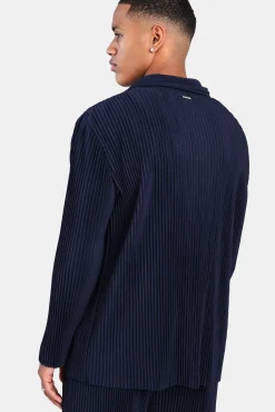 CLO-TOP-OUT Pleated Utility Jacket - Navy