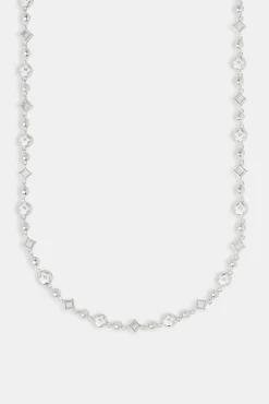 Women JWL-CHN Polished and Cz Star Motif Chain - 6mm