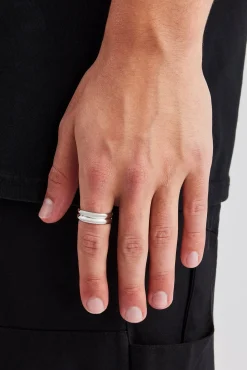 JWL-RNG Polished Double Row Ring - 8mm