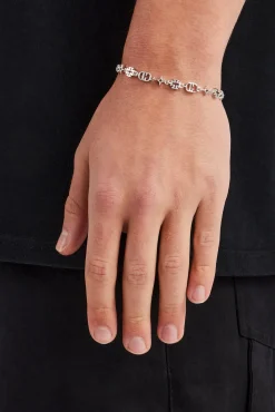 JWL-BRA Polished Mixed Motif Bracelet - 6mm