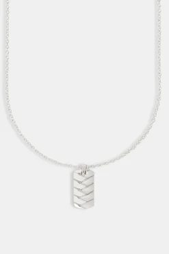 JWL-NECK Polished Woven Dog Tag Necklace - 25mm
