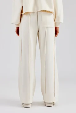 Women CLO-BOT-TRO Raw Edge Waistband Jogger - Off White