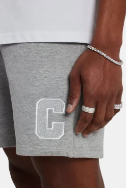 CLO-BOT Regular Fit Jersey C Shorts - Grey Marl