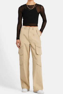 Women CLO-BOT-TRO Relaxed Fit Multi Pocket Cargo Trouser