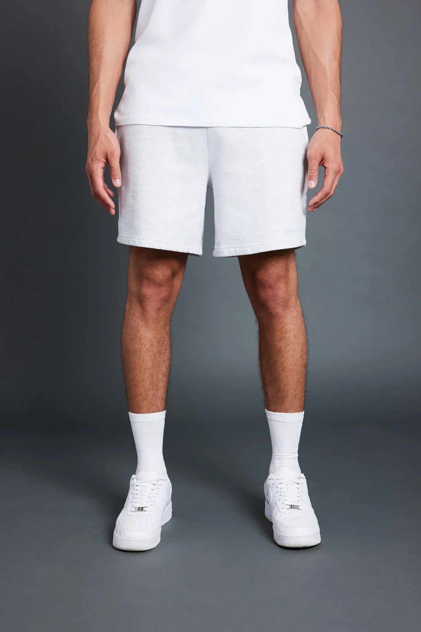 CLO-BOT Relaxed Shorts - Light Grey Marl