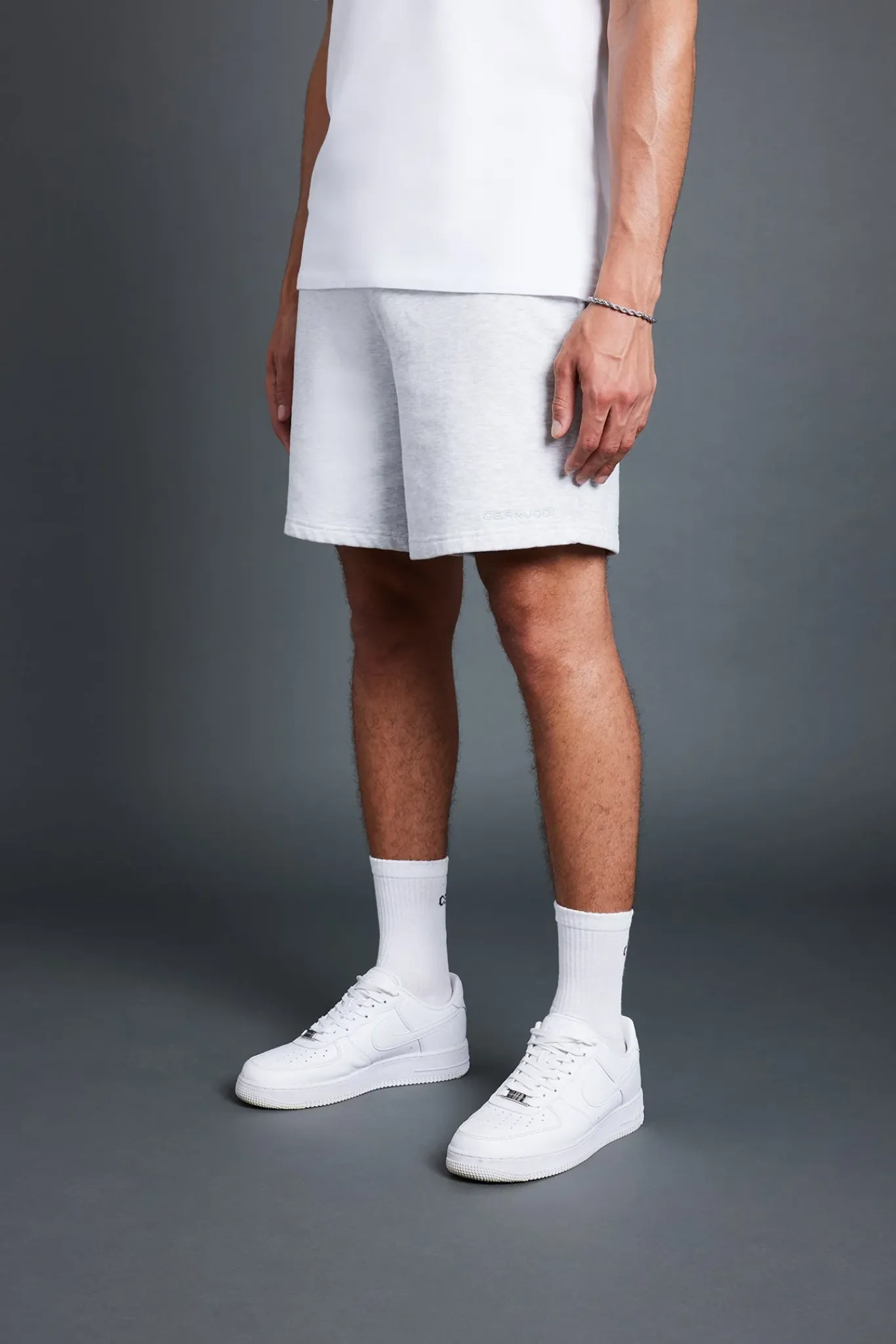 CLO-BOT Relaxed Shorts - Light Grey Marl