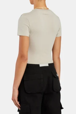 Women CLO-TOP-TEE Short Sleeve Top - Stone