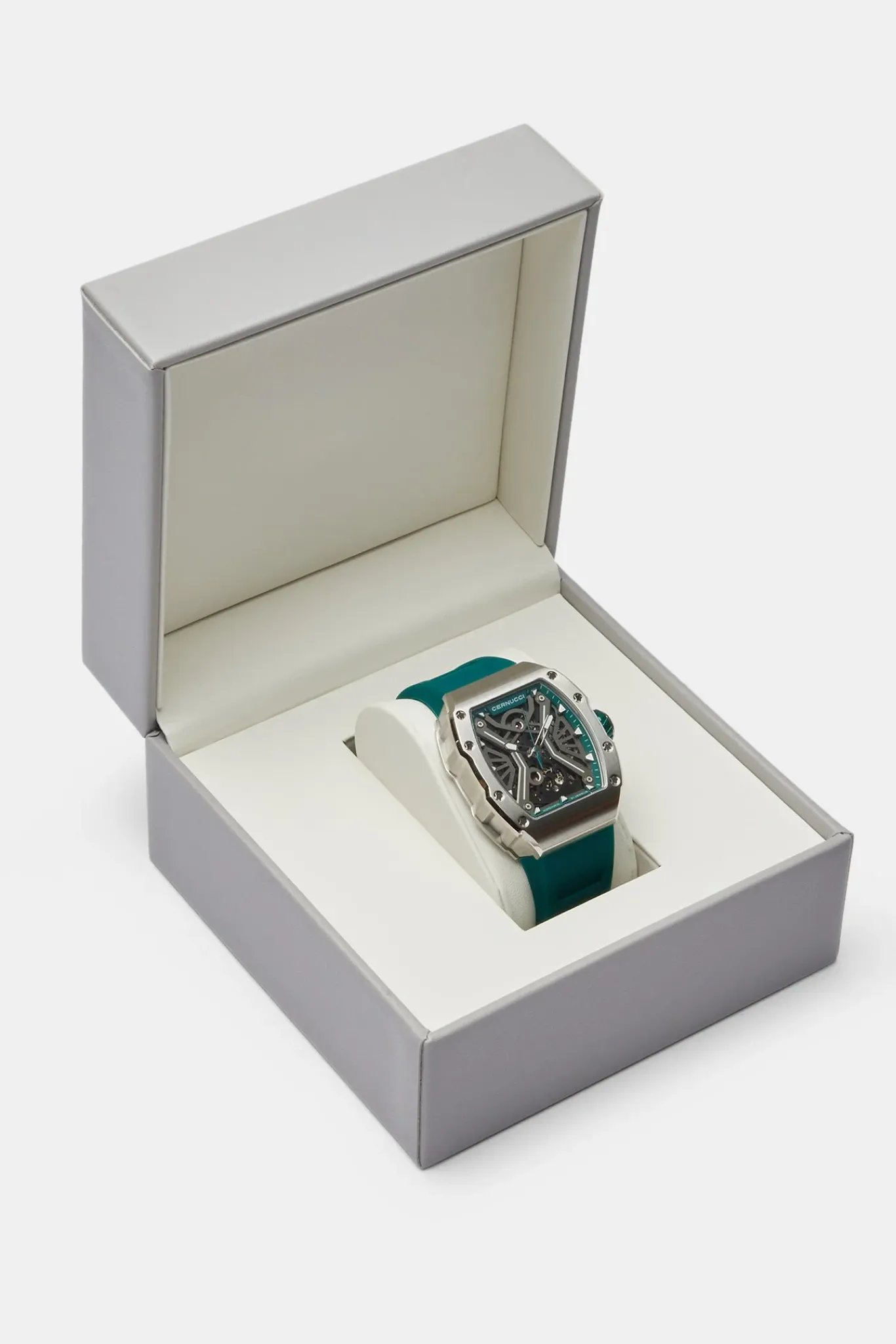 JWL-ACC-WAT Skeleton Rubber Strap Watch - Green