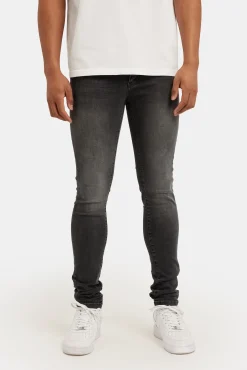 CLO-BOT-DEN Skinny Fit Jeans - Washed Black